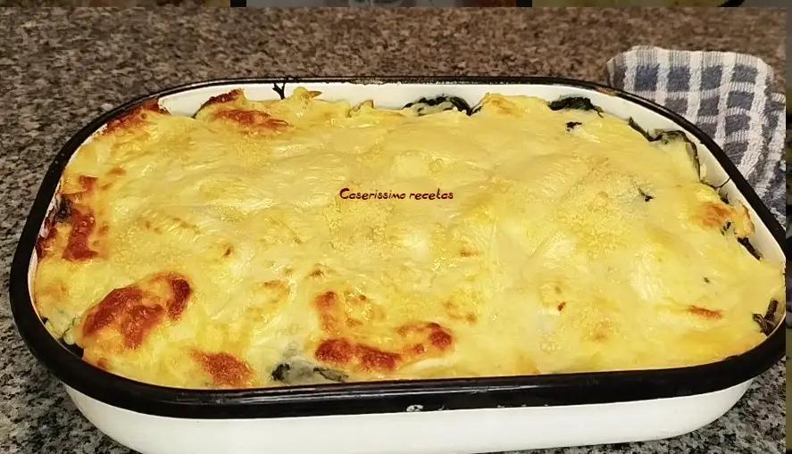 pastel con papas y espinacas de mamá